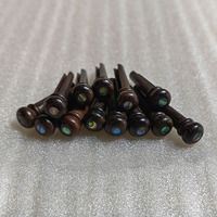 Chevilles de pont universelles en palissandre de Teng avec incrustations en nacre et retenues de cordes pour accessoires de guitare