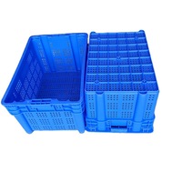 Caisses en plastique à mailles empilables et emboîtables, bacs de rangement en HDPE, durables, résistantes à la charge, personnalisées, de haute qualité, pour les fermes et les supermarchés