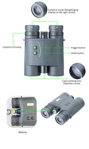 Tristar 10X42 HD PDLC स्क्रीन 1500m दूरबीन रेंजफाइंडर शिकार <span class=keywords><strong>Rangefinder</strong></span> दूरबीन लेजर रेंज फाइंडर - Product Image 6
