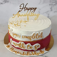 Décoration de gâteau en acrylique doré sur le thème de l'anniversaire, pour un joyeux anniversaire