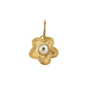 Collar con Colgante de Jade en Forma de Corazón y Flor, Estilo Europeo y Americano, Nuevo, DIY, Cobre con Baño de Oro, Retención de Color - Product Image 5