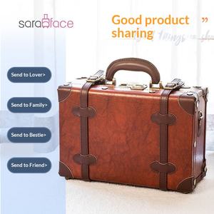 Maleta de Viaje Retro de Cuero de 16 Pulgadas con Ruedas, Maletín de Negocios Pequeño Unisex con Cierre de Cremallera, Caja de Almacenamiento de Equipaje, Color Marrón Caramelo, 18 Pulgadas - Product Image 4