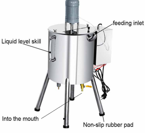 Machine de remplissage semi-automatique 15L 30L pour liquides, crèmes, baumes, rouges à lèvres et pâtes, avec agitation et chauffage, pour la fabrication de baumes à lèvres - Product Image 5
