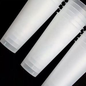 Vasos de Plástico Personalizados al por Mayor con Logotipo Personalizado, Diseño Serigrafiado, 500/700 ml, PP, Personalizados, Doble Pared, Esmerilados, 90 mm, para Boba - Product Image 1