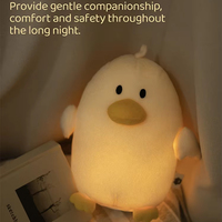 Nouveau design de veilleuse pour bébé en peluche mini canard Veilleuse LED rechargeable Veilleuse pour enfants avec logo personnalisé