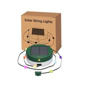 RGB Solar String Lights with USB Charging Port,IP 65 Waterproof Outdoor with Storage Box