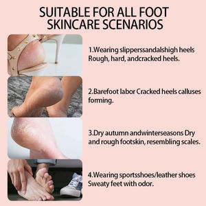 Crema orgánica para pies de etiqueta privada para pies secos extremadamente agrietados, aumenta y repara instantáneamente la crema de masaje para eliminar la piel muerta - Product Image 3