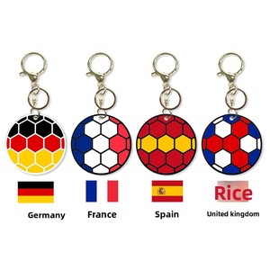Porte-clés de football en silicone, motif ballon de football de dessin animé, emballage en boîte, cadeau décoratif, fabriqué en Chine – Meilleure vente - Product Image 4