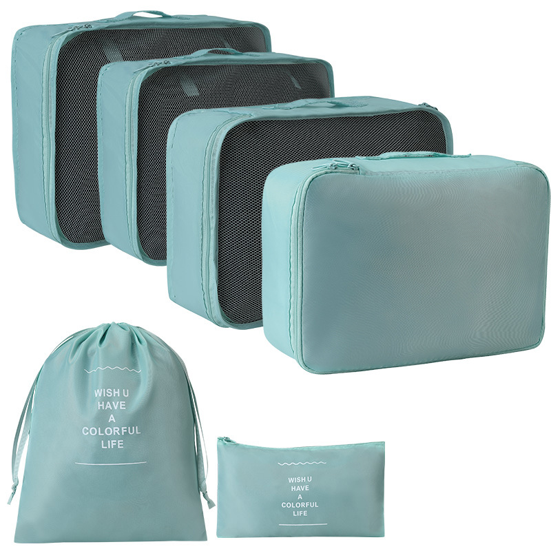 Conjunto de seis piezas de azul viejo