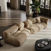Canapé sectionnel en chenille minimaliste de style italien, moderne, simple et léger, designer de luxe, éponge en tissu haut de gamme, Internet célèbre