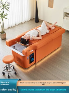 Lit de massage de spa portable, écologique, design moderne, avec bassin en céramique, équipement de pédicure, shampooing, salons de beauté, comprend - Product Image 5