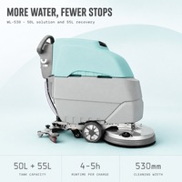 Autolaveuse autoportée WL-530 économique pour grandes surfaces, 1050W, balai de 780mm, certifiée CE