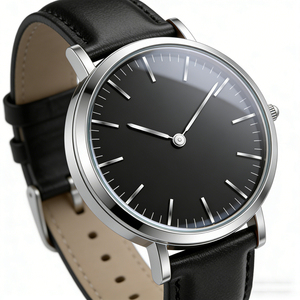 Orologio da <span class=keywords><strong>Uomo</strong></span> di Lusso Minimalista al Quarzo Analogico con Cassa in Acciaio Inossidabile e <span class=keywords><strong>Cinturino</strong></span> in Vera <span class=keywords><strong>Pelle</strong></span> Resistente all'Acqua - Product Image 5