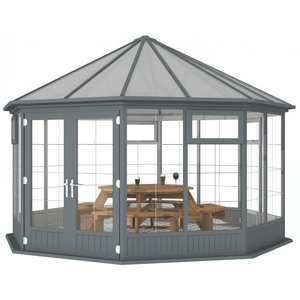 Tettoie Prefabbricate Personalizzate, <span class=keywords><strong>Casette</strong></span> <span class=keywords><strong>da</strong></span> <span class=keywords><strong>Giardino</strong></span> Portatili, Pergole Ottagonali, Verande e Serre in Vetro - Product Image 3