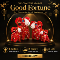 Peluche de style chinois, mascotte du zodiaque, jouet en peluche douce pour cadeau du Nouvel An