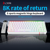 LDON New Mechanical 68-Key Laser Magnetic Axis RGB Backlit Ultra-Fast Aluminum Alloy Gaming Keyboard 8000Hz 0.01s Response