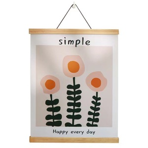 Soporte de pared de madera para pósteres en lienzo, diseño minimalista cuadrado para decoración del hogar, dormitorio, comedor - Product Image 5