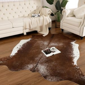 <span class=keywords><strong>Tappeto</strong></span> marrone pelle di mucca pelle di animale robusto <span class=keywords><strong>tappeto</strong></span> con stampa di mucca <span class=keywords><strong>tappeto</strong></span> da pavimento occidentale per soggiorno camera da letto - Product Image 2