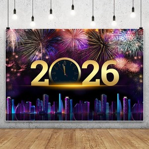 Tela <span class=keywords><strong>de</strong></span> Fondo para <span class=keywords><strong>Año</strong></span> <span class=keywords><strong>Nuevo</strong></span> 2026, Bandera <span class=keywords><strong>de</strong></span> <span class=keywords><strong>Cuenta</strong></span> <span class=keywords><strong>Regresiva</strong></span> para Nochevieja, Decoración para Fiestas y Eventos - Product Image 5
