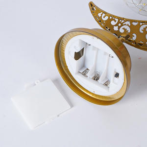 Nicro アラビア ムスリム ゴールド アイアン バッテリー式 クラフト イード・ムバラク パーティー LEDライト メタルランタン テーブルオーナメント ラマダン ライト デコレーション - Product Image 6