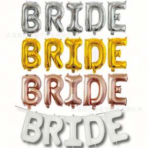 ลูกโป่งฟอยล์ลาเท็กซ์ขนาด 40 นิ้ว สีทอง สีเงิน สีโรสโกลด์ สีขาว ชุดอักษรภาษาอังกฤษสำหรับเจ้าสาว ลูกโป่งปาร์ตี้สำหรับคริสต์มาส วันวาเลนไทน์ อีสเตอร์ - Product Image 1