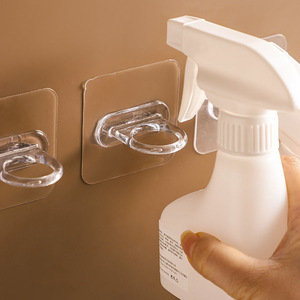 Support de tringle à rideau multifonctionnel créatif, support pour bouteille de gel douche, crochet de rangement, étagère, support circulaire sans perçage - Product Image 1