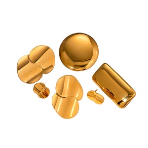 <span class=keywords><strong>Orecchini</strong></span> J&D Jewelry Robusti, Rotondi e Spessi, <span class=keywords><strong>Rettangolari</strong></span> e Lisci, in Acciaio Inossidabile Placcato <span class=keywords><strong>Oro</strong></span> 18K Lucido - Product Image 1