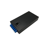 Boîtier de terminaison fibre optique LC simple/double 12 cœurs en acier laminé à froid épaissi, boîte de distribution murale 6 ports, boîte de câblage