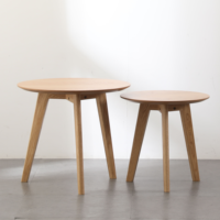 Table basse ronde en bois de style nordique moderne pour salon, mobilier d'intérieur de haute qualité, vente en gros directe usine
