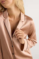 Nouvel ensemble de vêtements décontractés de luxe pour la maison, pyjama en soie à manches longues, pyjama en satin doux pour femmes