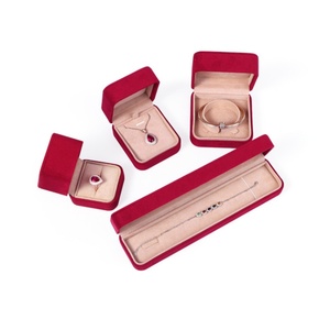Wholesale High Quality Custom Logo <b>Boxes</b> Packaging Romantic Sweet Wedding Leather Earring <b>Necklace</b> Pendant <b>Jewelry</b> Box - Product Image 1