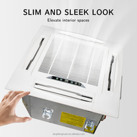 Unidad de Ventilador de Cassette de Bajo Ruido y Alta Capacidad de Flujo de Aire para Refrigeración y Purificación de Aire en Centros Comerciales y Restaurantes, Motores de Ventilador de CA de 220-240V