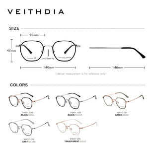Veithdia Octagonal Eyeglasses <b>Frame</b> Titanium Full-<b>Frame</b> Anti Blue Light Protection Unisex 5037 - Product Image 4