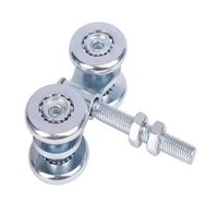 Rouleaux coulissants en acier Rouleau de roue Longueur 68mm Largeur 26mm Hauteur de la roue 23 Dimensions de la poulie de la roue suspendue