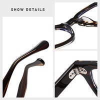 Montures de lunettes optiques classiques rétro en acétate épais, verres de myopie sur mesure, lunettes de vue avec prescription médicale en ligne