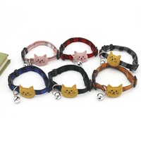 Collier en coton à motif animalier de dessin animé Baboney, nouveau modèle transfrontalier, avec clochette et nœud papillon, design à fermoir pour chat, pour petits chats