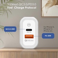 Produits les plus vendus 2023 Chargeur rapide Type C 20W Charge rapide USB C PD Chargeur mural pour iPhone 14 13 12Pro Max