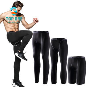 TopOne, mallas de entrenamiento deportivo para hombre, pantalones de compresión de secado rápido de alta elasticidad, mallas deportivas para correr hechas de poliéster - Product Image 2