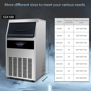 Máy làm đá làm mát bằng không khí 100 lbs/24h 290W với 33lb.Bin Máy Làm Đá gia đình tốt nhất <span class=keywords><strong>undercounter</strong></span> Máy Làm Đá thương mại - Product Image 5