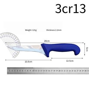 Assortiment de couteaux de boucher pour la découpe de viande en gros, manche ergonomique antidérapant, acier inoxydable, pour l'hôtellerie-restauration - Product Image 6