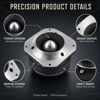 Tweeter professionnel à diaphragme en titane de 44 mm, 30 W, 4 ohms, emballage OEM avec logo pour marques audio en gros, MOQ 500 paires