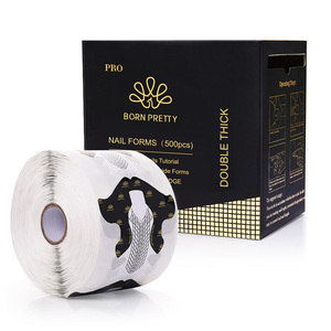 BORN PRETTY 500 Unids/set Nail Form Paper Venta al por mayor Acrílico UV Gel Extensión Nail Tools Dual Nail Forms para uso en salón - Product Image 1