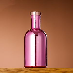 カスタムモダン電気プレート高ワインボトル酒デカンターゴールデンジュースアイスワインボトルガラスウェディングジュース用 - Product Image 5