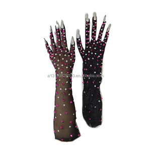 Guanti multicolori a diamante DJDSGogo locali notturni bar spettacoli <span class=keywords><strong>costumi</strong></span> di moda spettacoli fotografia accessori per lo Styling - Product Image 1