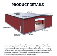 Nave Industrial y Taller Modular Prefabricado de Estructura de Acero Ligero con una Vida Útil de 50 Años