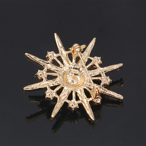 Factory Direct Kristall Strass <span class=keywords><strong>Starburst</strong></span> Brosche Stifte für Geschenke Partys Hochzeiten Engagements Legierung Haupt beschichtung für Kinder - Product Image 4