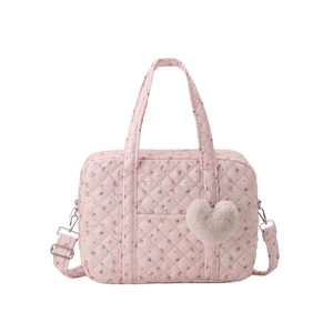 Sac à langer matelassé léger et moelleux pour maman, brodé, en polyester, sac à bandoulière pour nouveau-né, sac fourre-tout Teddy pour femme - Product Image 1