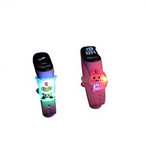 นาฬิกาข้อมือเด็ก ลายการ์ตูนน่ารัก ส่องสว่างแบบสัมผัส LED พลาสติกทรงรี กันน้ำ แฟชั่นกีฬา สำหรับเด็กประถม - Product Image 1