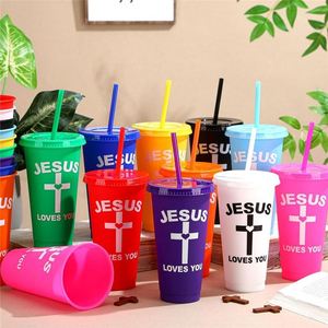 En stock – Nouveauté été 2026 – Gobelets isothermes 24 oz de couleurs unies – Vente chaude – Plastique coloré, recyclable, anti-fuite – Idéal pour les fêtes et personnalisable avec logo - Product Image 5