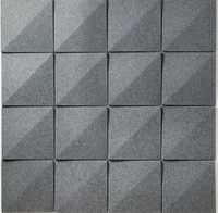 Panneau acoustique en fibre de polyester géométrique 3D, polyèdre, décoration murale absorbant le son